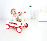 Hape Red Wonder Wagon Wooden Push & Pull Toddler Ride On Balance 4 Wheels Walker