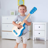 Hape Kid's Flame First Musical Guitar, Blue ,L: 25.7, W: 2.4, H: 8.4 inch