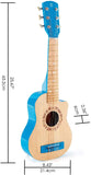 Hape Kid's Flame First Musical Guitar, Blue ,L: 25.7, W: 2.4, H: 8.4 inch