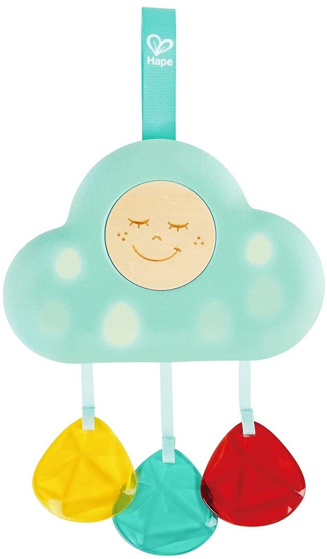 (OPEN BOX) Hape Baby Crib Mobile Toy with Lights & Relaxing Songs| 10 Types of Soothing Sleep Sound for Crib Mobile| Adjustable Night Light for Baby from Birth and Up