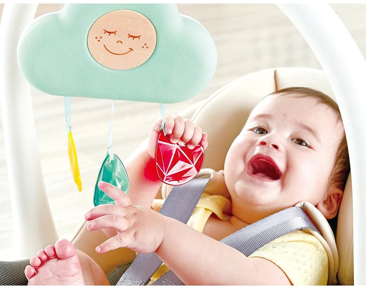 (OPEN BOX) Hape Baby Crib Mobile Toy with Lights & Relaxing Songs| 10 Types of Soothing Sleep Sound for Crib Mobile| Adjustable Night Light for Baby from Birth and Up