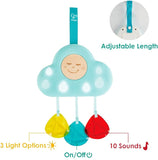 Hape Baby Crib Mobile Toy with Lights & Relaxing Songs| 10 Types of Soothing Sleep Sound for Crib Mobile| Adjustable Night Light for Baby from Birth and Up