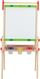(OPEN BOX) Award Winning Hape All-in-One Wooden Kid's Art Easel with Paper Roll and Accessories Cream, L: 18.9, W: 15.9, H: 41.8 inch
