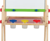 (OPEN BOX) Award Winning Hape All-in-One Wooden Kid's Art Easel with Paper Roll and Accessories Cream, L: 18.9, W: 15.9, H: 41.8 inch