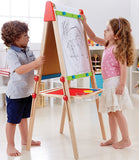 Award Winning Hape All-in-One Wooden Kid's Art Easel with Paper Roll and Accessories Cream, L: 18.9, W: 15.9, H: 41.8 inch