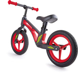 Hape Balance Bike Ultra Light Magnesium Frame for Kids 3 to 5 Years|12" Flat Free PU Tires|Adjustable Handlebar and Seat No Pedal Kids Bicycle, Red