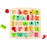 (OPEN BOX) Hape Chunky Lowercase Alphabet Letter Kids Early Learning and Spelling Word Blocks Puzzle Game for Toddlers and Children, Multicolor