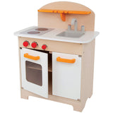 (OPEN BOX) Hape Gourmet Kitchen Kid's Wooden Play Kitchen in Orange