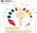 (OPEN BOX) Hape Quadrilla Wooden Marble Run Construction - Vertigo - Quality Time Playing Together Wooden Safe Play - Smart Play for Smart Families,Multicolor