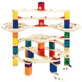 (OPEN BOX)  Hape Quadrilla Wooden Marble Run The Challenger 147 Pieces