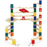 Hape Quadrilla Wooden Marble Run Construction | The Challenger |Quality Time Playing Together Wooden Safe Play | Smart Play for Smart Families - 147 Piece Multicolored Set