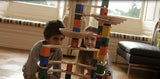 Hape Quadrilla Wooden Marble Run Construction | The Challenger |Quality Time Playing Together Wooden Safe Play | Smart Play for Smart Families - 147 Piece Multicolored Set