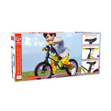 Hape Balance Bike Ultra Light Magnesium Frame for Kids 3 to 5 Years,12" Flat Free PU Tires, Adjustable Handlebar and Seat No Pedal Kids Bicycle