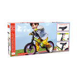 Hape Balance Bike Ultra Light Magnesium Frame for Kids 3 to 5 Years|12" Flat Free PU Tires|Adjustable Handlebar and Seat No Pedal Kids Bicycle, Red