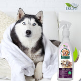 Ekopet Natural Dry Bath Vet and Pet Approved Waterless No Rinse Shampoo for Dogs and Cats - 6.7 Oz