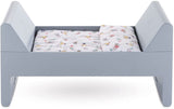 Corolle Mon Grand Poupon Crib & Bed for Baby Dolls, Grey