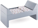 Corolle Mon Grand Poupon Crib & Bed for Baby Dolls, Grey