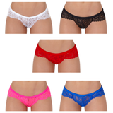 Besame Women Thong Lace Panties Spandex Underwear Lingerie 5 Pack