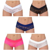 Besame Women Thong Lace Panties Spandex Underwear Lingerie 5 Pack