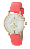 Kate Spade Original KSW1127 Women's Metro Street Signs Pink Leather Watch 34mm