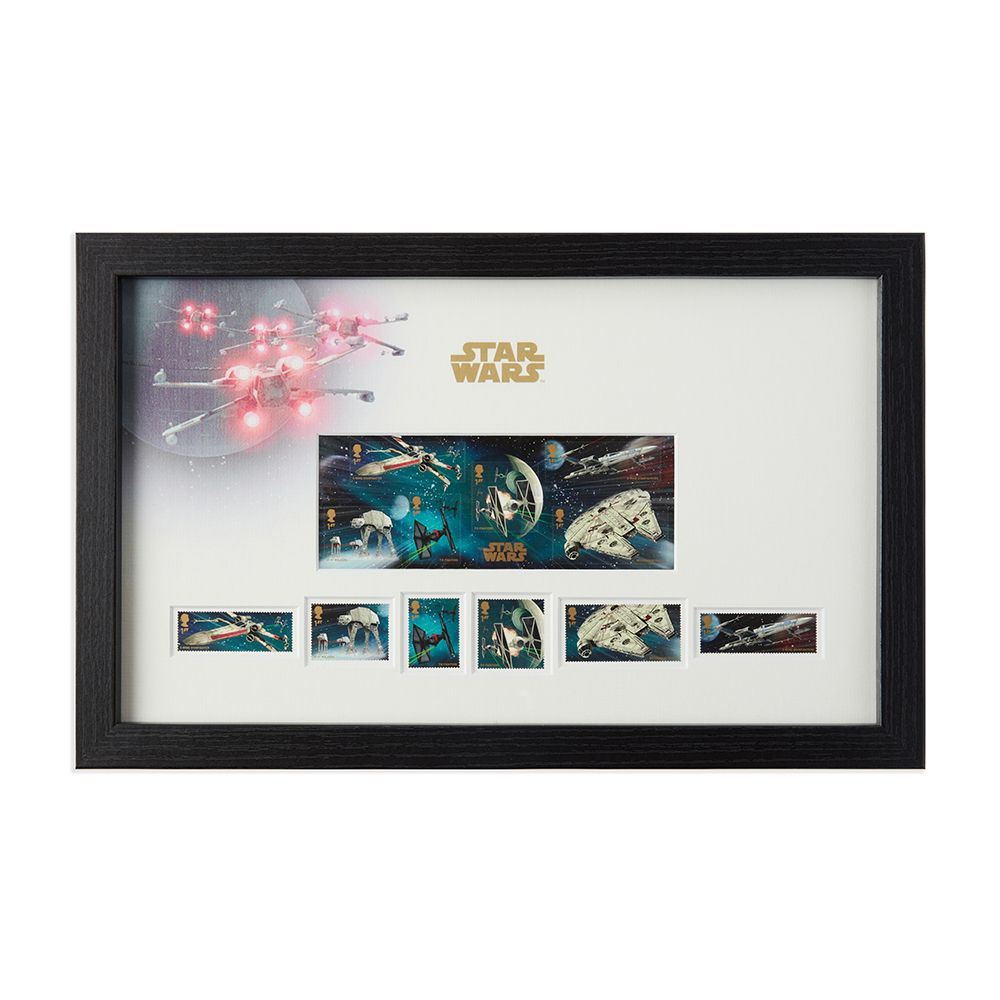 Star Wars 2015 Framed 'Vehicles' Stamp Sheet Set Royal Mail Collectible