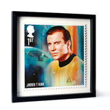 Star Trek Framed Enlarged Print Limited Edition James T Kirk Royal Mail Collectible