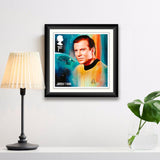 Star Trek Framed Enlarged Print Limited Edition James T Kirk Royal Mail Collectible