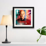 Star Trek Framed Enlarged Print Limited Edition Jean Luc Picard Royal Mail Collectible