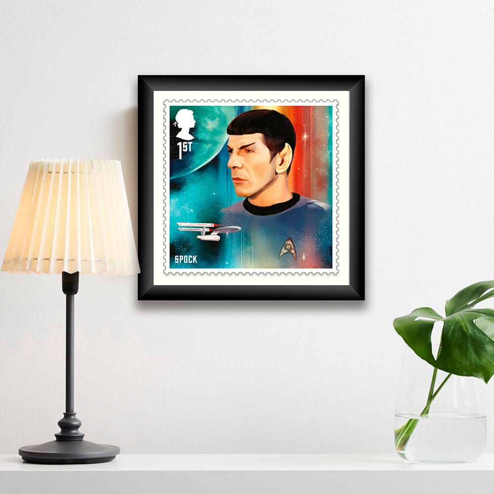 Star Trek Framed Enlarged Print Limited Edition Spock Royal Mail Collectible